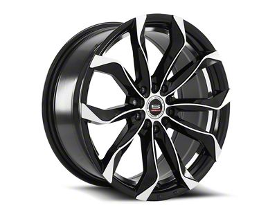 Spec-1 SP-44 Gloss Black and Machined 5-Lug Wheel; 17x7.5; 35mm Offset (87-90 Dakota)