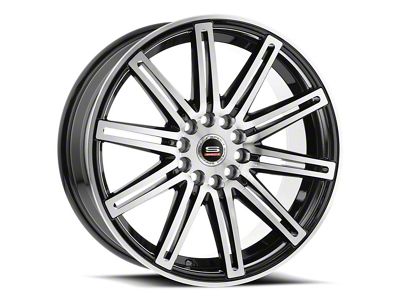 Spec-1 SP-48 Gloss Black and Machined 5-Lug Wheel; 18x8; 35mm Offset (87-90 Dakota)