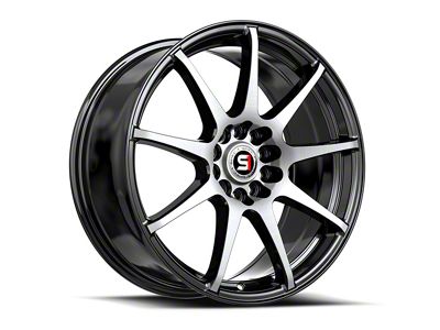 Spec-1 SP-67 Gloss Black and Machined 5-Lug Wheel; 17x7; 42mm Offset (22-26 Maverick)