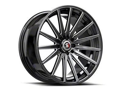 Spec-1 SP-69 Gloss Black and Milled 5-Lug Wheel; 17x7.5; 42mm Offset (22-26 Maverick)