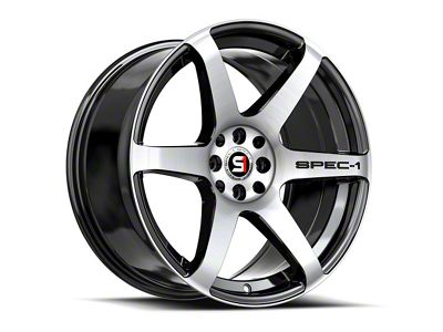 Spec-1 SPT-32 Gloss Black and Machined 5-Lug Wheel; 17x8; 42mm Offset (22-26 Maverick)