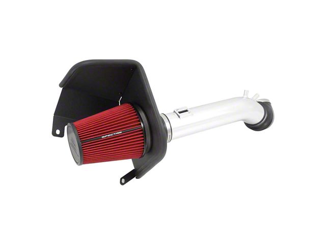 Spectre Performance Cold Air Intake with Red Filter; Polished (14-18 5.3L Sierra 1500)