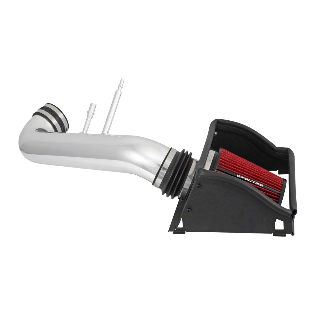 Spectre Performance Cold Air Intake with Red Filter; Polished (15-20 5.0L F-150)