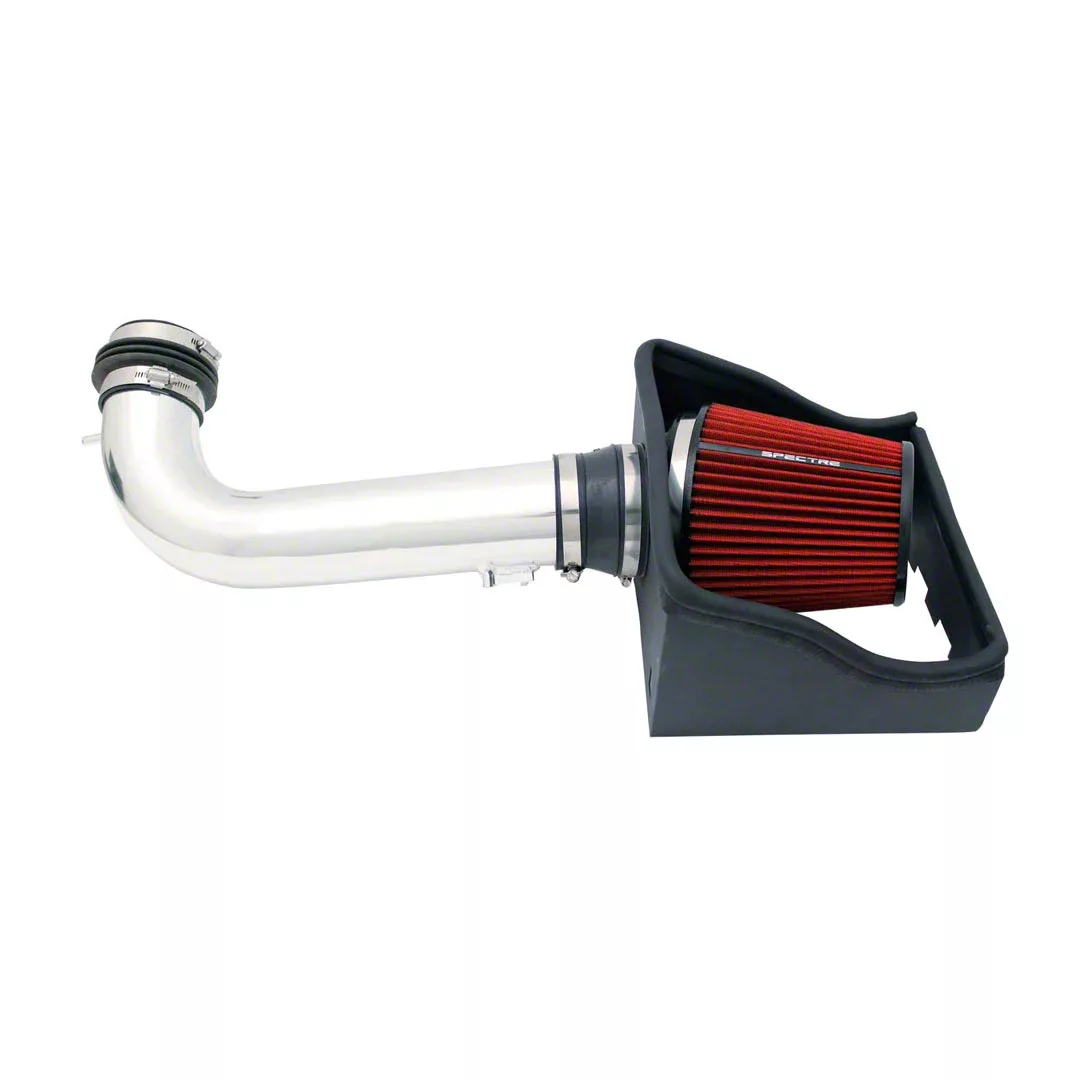 Spectre Performance Cold Air Intake with Red Filter; Polished (09-10 4.6L F-150)