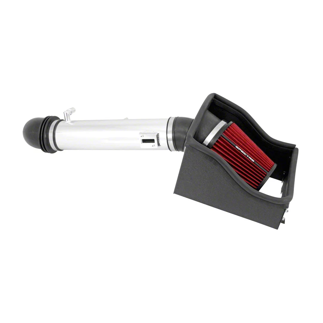 Spectre Performance Cold Air Intake with Red Filter; Polished (11-14 5.0L F-150)