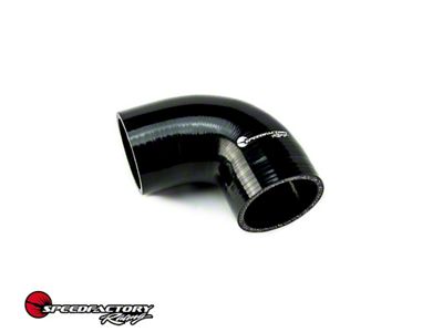SpeedFactory Racing Silicone 90-Degree Elbow Reducer Coupler; 2.50-Inch to 3-Inch; Black