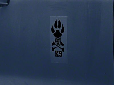 SEC10 K9 Novelty Decal; Black (Universal; Some Adaptation May Be Required)