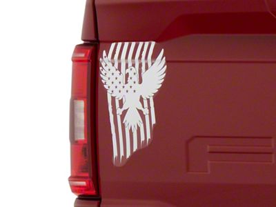 SEC10 Eagle Stars and Stripes Decal; White (Universal; Some Adaptation May Be Required)