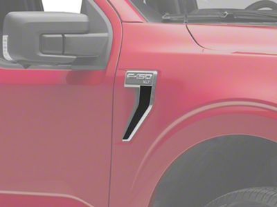SEC10 Fender Grille Decal; Matte Black (21-25 F-150, Excluding Raptor)