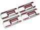 RedRock Door Handle Covers; Buckets Only; Chrome (17-22 F-350 Super Duty Regular Cab, SuperCab)
