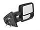 RedRock Memory Power Adjust Heated Manual Foldaway Towing Mirrors with Puddle Lights and Turn Signals; Textured Black; Passenger Side (09-14 F-150)