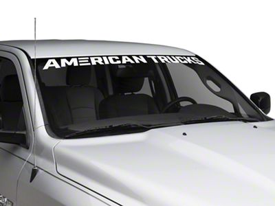 SEC10 AmericanTrucks Windshield Banner; White (94-25 RAM 1500)
