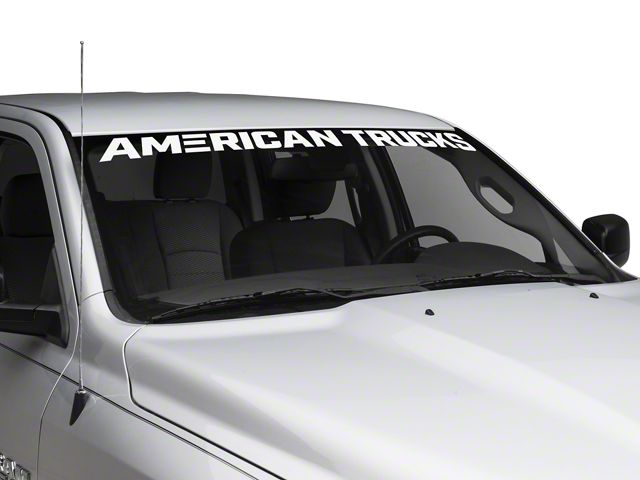 SEC10 AmericanTrucks Windshield Banner; White (02-24 RAM 1500)