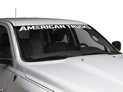 SpeedForm AmericanTrucks Windshield Banner; White (02-24 RAM 1500)