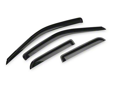 RedRock Window Deflectors; Front and Rear; Smoked (09-18 RAM 1500 Quad Cab)