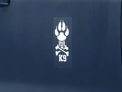 SEC10 K9 Novelty Decal; White (Universal; Some Adaptation May Be Required)