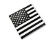 SEC10 Middle Window American Flag Decal; Matte Black (02-24 RAM 1500)