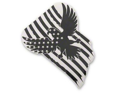 SEC10 Eagle Stars and Stripes Decal; Gloss Black (Universal; Some Adaptation May Be Required)