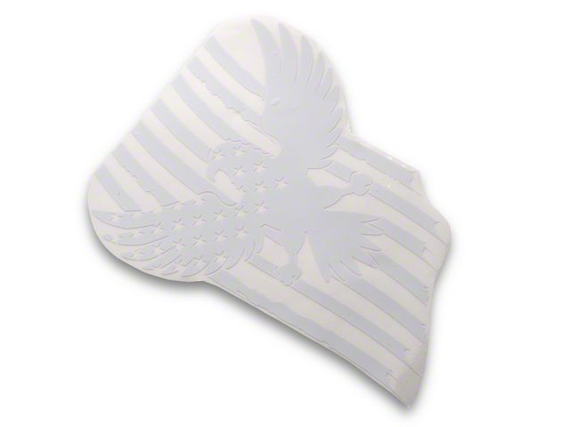 SEC10 Eagle Stars and Stripes Decal; White (Universal; Some Adaptation May Be Required)