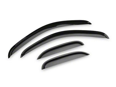RedRock Window Deflectors; Front and Rear; Smoked (07-13 Sierra 1500 Extended Cab)