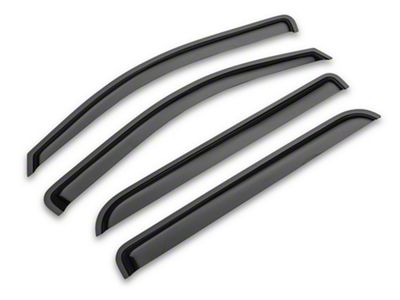 RedRock Window Deflectors; Front and Rear; Smoked (14-18 Sierra 1500 Crew Cab)