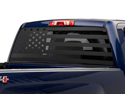 SpeedForm Full Window American Flag Decal; Matte Black (Universal; Some Adaptation May Be Required)