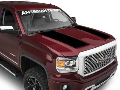 SEC10 Hood Accent Decal; Gloss Black (14-18 Sierra 1500)