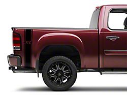 SEC10 Rear Vertical Stripe with 4x4 Logo; Gloss Black (07-25 Sierra 1500)