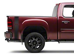 SEC10 Rear Vertical Stripe with 4x4 Logo; Matte Black (07-25 Sierra 1500)