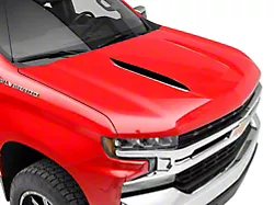 SEC10 Hood Accent Decal; Matte Black (19-25 Silverado 1500)