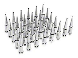 SpeedForm Chrome Spiked Lug Nut Kit; 14mm x 1.5; Set of 32 (07-26 Silverado 2500 HD)