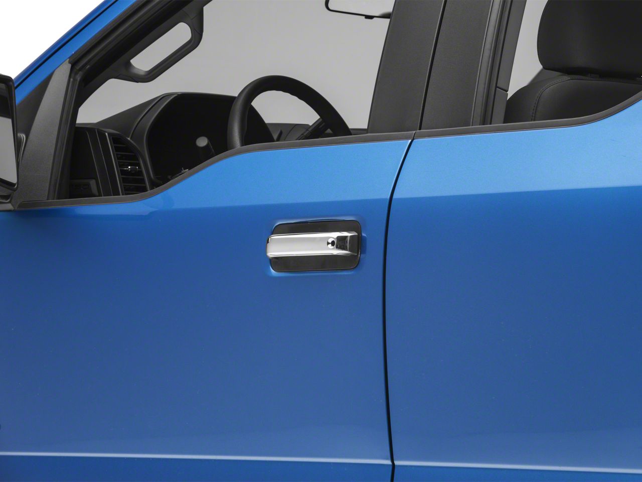 RedRock F250 Super Duty Door Handle Covers; Door Pulls Only; Chrome