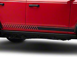 SEC10 Dashed Rocker Stripes; Matte Black (07-25 Tahoe)