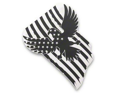 SEC10 Eagle Stars and Stripes Decal; Matte Black (Universal; Some Adaptation May Be Required)