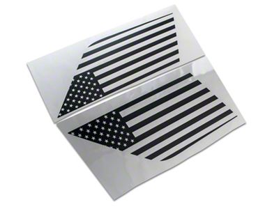 SEC10 Quarter Window Flag Decal; Matte Black (21-24 Tahoe)