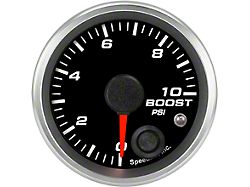 Speedhut Revolution Series 2-1/16-Inch Boost Gauge with Warning; 0-10 PSI (Universal; Some Adaptation May Be Required)