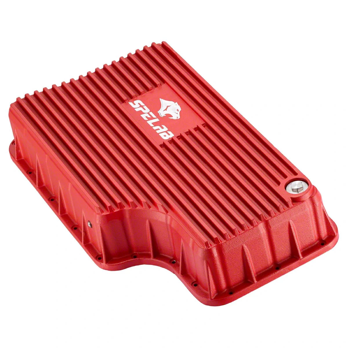 Spelab Cast Aluminum Finned Transmission Pan; Red (11-19 6.7L ...