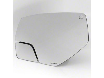 Spotter Mirror Blind Spot Heated Mirror Glass; Driver Side (14-18 Sierra 1500)