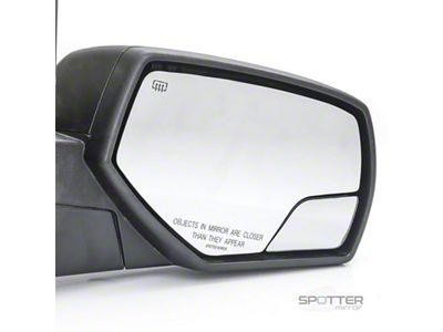 Spotter Mirror Blind Spot Heated Mirror Glass; Passenger Side (14-18 Sierra 1500)