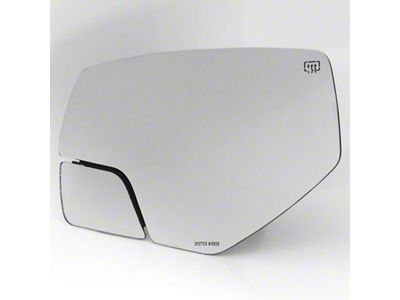 Spotter Mirror Blind Spot Heated Mirror Glass; Driver Side (15-19 Sierra 2500 HD)