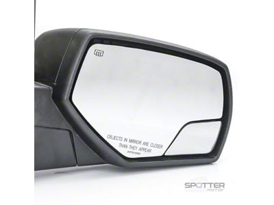 Spotter Mirror Blind Spot Heated Mirror Glass; Passenger Side (15-19 Sierra 2500 HD)
