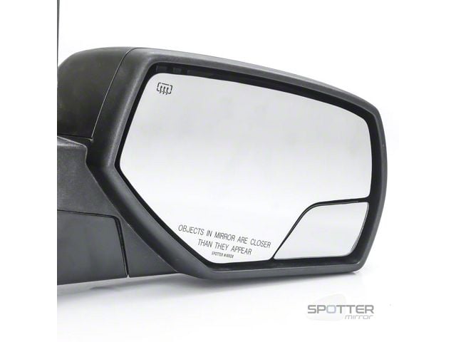 Spotter Mirror Blind Spot Heated Mirror Glass; Passenger Side (15-19 Sierra 3500 HD)