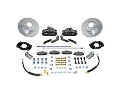 SSBC-USA Rear Disc Brake Conversion Kit with Built-In Parking Brake Assembly and Vented Rotors; Black Calipers (91-04 Dakota)