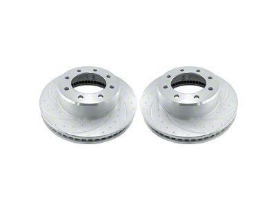 SSBC-USA Dimple Cross-Drilled/Slotted 6-Lug Rotors; Rear Pair (12-14 4WD F-150; 15-20 4WD F-150 w/ Manual Parking Brake)