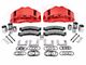 SSBC-USA Barbarian Front 8-Piston Direct Fit Caliper and Semi-Metallic Brake Pad Upgrade Kit with Cross-Drilled Slotted Rotors; Red Calipers (13-22 F-250 Super Duty)