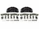 SSBC-USA Barbarian Rear 8-Piston Direct Fit Caliper and Semi-Metallic Brake Pad Upgrade Kit with Cross-Drilled Slotted Rotors; Black Calipers (13-22 F-250 Super Duty)