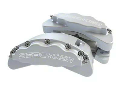 SSBC-USA Barbarian Rear 8-Piston Direct Fit Caliper and Semi-Metallic Brake Pad Upgrade Kit; Black Calipers (05-12 4WD F-250 Super Duty)