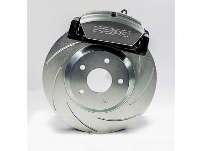 SSBC-USA Tri-Power Rear 3-Piston Quick Change Caliper and Semi-Metallic Brake Pad Upgrade Kit; Clear Anodized (11-12 F-250 Super Duty)