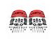 SSBC-USA B6-Brawler Rear 6-Piston Direct Fit Caliper and Semi-Metallic Brake Pad Upgrade Kit with Cross-Drilled Slotted Rotors; Red Calipers (07-18 4WD Sierra 1500 w/ Rear Disc Brakes)