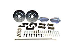 SSBC-USA Super Truck R1 Rear Disc Brake Conversion Kit with Built-In Parking Brake Assembly; Zinc Calipers (05-13 Sierra 1500 w/ Rear Drum Brakes)